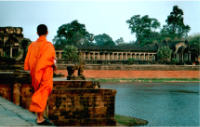 Mönch vor Angor Wat